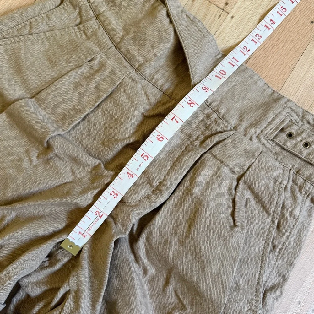 Banana Republic Linen Safari Explorer Shorts High Rise Size 0 Heritage Neutral